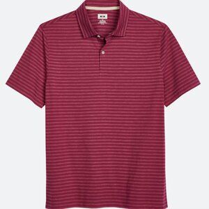Joseph Abboud Modern Fit Stripe Polo - colour: Dark Red